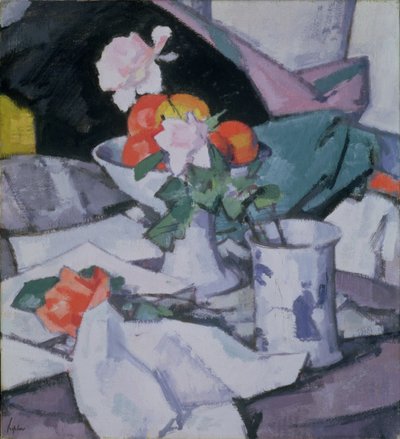 Natura Morta, Rose e Vaso Cinese da Samuel John Peploe